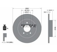 Disco freno pieno 92205703 TEXTAR per OPEL CHEVROLET VAUXHALL