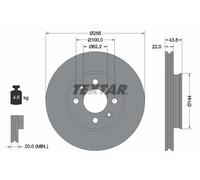 Set freni a disco TEXTAR 92237903 per KIA RIO 1.25 CVVT