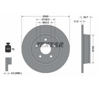 Set freni a disco TEXTAR 92238903 per FORD C-MAX 1.6 TDCi