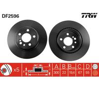 Set freni a disco TRW DF2596 per MERCEDES CLASSE S