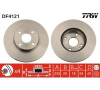 Set freni a disco TRW DF4121 per MAZDA MX-5 1.6 16V