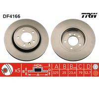Set freni a disco TRW DF4166 per BMW Série 3 3.0 330 d