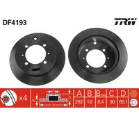 Set freni a disco TRW DF4193 per MITSUBISHI SPACE WAGON