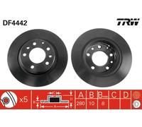 Set freni a disco TRW DF4442 per MAZDA MX-5 1.8 (GA3W)