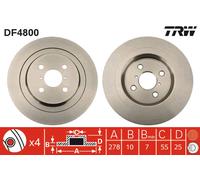 Set freni a disco TRW DF4800 per TOYOTA YARIS (_P9_)