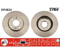 Set freni a disco TRW DF4824 per SUZUKI SWIFT III (MZ, EZ)