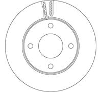 Set freni a disco TRW DF6417 per NISSAN NV200 Camionnette