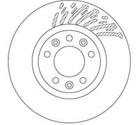 TRW Disco freno DF6657 anteriore ventilato altamente carbonizzato 1 pezzo