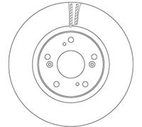 Set freni a disco TRW DF6689 per HONDA CIVIC 1.6 i-DTEC (FK3)