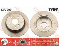 TRW DF7209 Disco freno