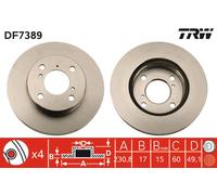 TRW DF7389 Disco freno