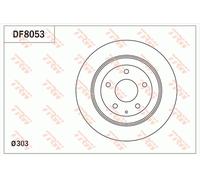 Set freni a disco TRW DF8053 per MAZDA CX-5 2.2 D