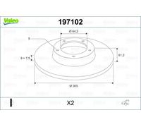 Valeo 2x Dischi Freno Oliati 197102, Asse Posteriore