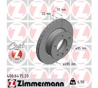 Set freni a disco ZIMMERMANN 400.6475.20 per MERCEDES SPRINTER 2.7 416 CDI