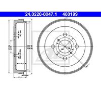 Set freni a tamburo ATE 24.0220-0047.1 per TOYOTA YARIS (_P1_)