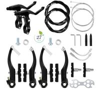 Set Freni Bici, Freni a V Brake per Biciclette, V Brake Set Anteriore e Posteriore con Cavi Freno Bicicletta e Kit di Leve dei Freni per La Maggior Parte delle Mountain Bike e Bici da Strada (Nero)