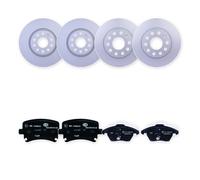 Set Freni HELLA Per u.a. VW CADDY Anteriore+Posteriore Con Accessori