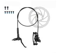 Set Freni Idraulici Disco Neri per Biciclette Pieghevoli | Compatibilità bici pieghevole, risposta rapida leva, resistenza usura, sicurezza urbana, kit completo(6)