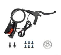 Set freno a disco idraulico per E-Bike - Pinze a doppio pistone anteriore e posteriore con rotori da 160 mm, interfaccia SM, compatibile con olio minerale, leva in alluminio CNC (anteriore+disco)