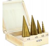 Set fresa conica a scalino gradino 4pz HSS frese allargaforo svasatrice 4-32 mm