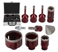 Set Frese a Tazza Diamantate 8 Pezzi 6-65 mm + Adattatore + Valigetta