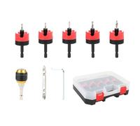 Set Frese Coniche,Set di 7 Punte Troncoconiche - Profondità Regolabile Canna Esagonale 6 mm con Fermo Utensile per Fori per Lavori su Mobili ed Elettrici
