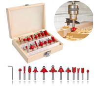 Set Frese per Legno Set Di Fresa per Scanalature Del Legno, 15 Pezzi Punte Da Ta