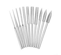 Set Frese Rotative Corindone 3mm per Utensili | Particelle corindone, alta resistenza usura, per ideale lavori dettagliati, compatibile utensili rotanti