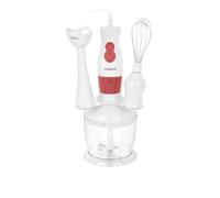 Set frullatore a immersione 3 in 1 rosso con stand rosso
