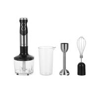 Set frullatore a immersione nero 400 W con accessori trasparente