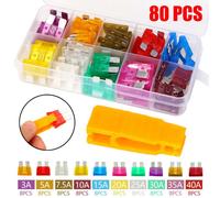 Set fusibili auto lama standard durevoli 80 pz dimensioni fusibili assortiti con