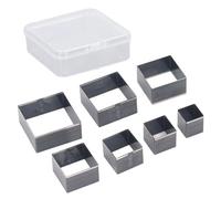 Set Fustelle Taglio Pelle in Acciaio Lega, Forme Quadrate 7 Pezzi - Taglio Preciso e Durevole per Artigianato Manuale