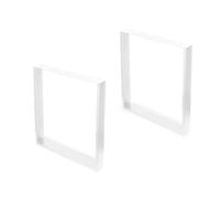 Set Gambe da Tavolo Square Rettangolari H720 Verniciato Bianco Acciaio Emuca
