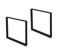 Set Gambe da Tavolo Square Rettangolari H720 Verniciato Nero Acciaio Emuca