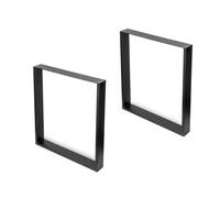 Set Gambe da Tavolo Square Rettangolari H720 Verniciato Nero Acciaio Emuca