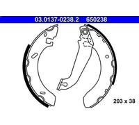 Set ganasce freno ATE 03.0137-0238.2 FORD ORION III (GAL) 1.3 1990-1993