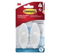 Set ganci adesivi portata max 1,3 Kg COMMAND Bath19 Bianco 7100352623 2 pz