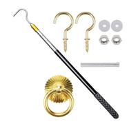 Set Ganci Per Scaletta Soffitta Sostituzione Funzionale Del Gancio Scaletta Soffitta Caratteristica Asta Prolunga Telescopica Con Accenti In Acciaio Inossidabile E Rame