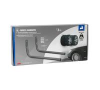 SET GANCI SUPPORTO PORTA GOMME PNEUMATICO AUTO GARAGE PARETE MURO ACCIAIO