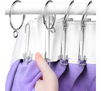 Set Ganci Tenda 10m Tessuto e Metallo Completo per Trattamenti Finestre Eleganti