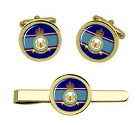Set Gemelli e Fermacravatta RAF Squadron 1 King’s Crown, Silver Gold