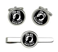 Set Gemelli E Fermaglio Per Cravatta POW-MIA