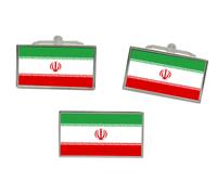 Set Gemelli Iran Con Gemello Per Cravatta E Scatola Per Gemelli Personalizzata