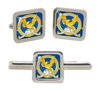 Set Gemelli Irlandesi Air Corps Quadrati E Clip Per Cravatta