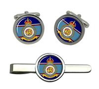 Set Gemelli RAF Cufflinks 313 Ferry Training Unit Command, Spilla Cravatta