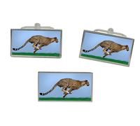 Set Gemelli Rettangolari Cheetah Efermagli Da Cravatta