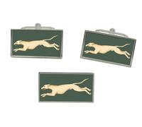Set Gemelli Rettangolari Greyhound E Spilla Per Cravatta