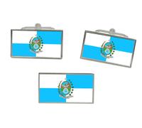 Set Gemelli Rio De Janeiro (Brasile) Bandiera E Ferma Cravatta