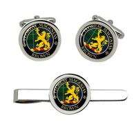 Set Gemelli Scozzesi Clan Marroni E Fermacravatta