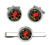 Set Gemelli Scozzesi Clan Primrose E Fermo Cravatta